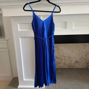 Blue pleated dress